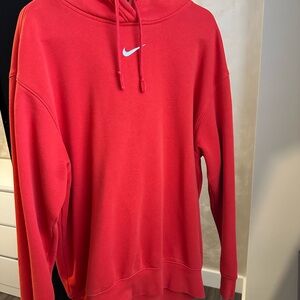 Nike  Red Hoodie Sweater
